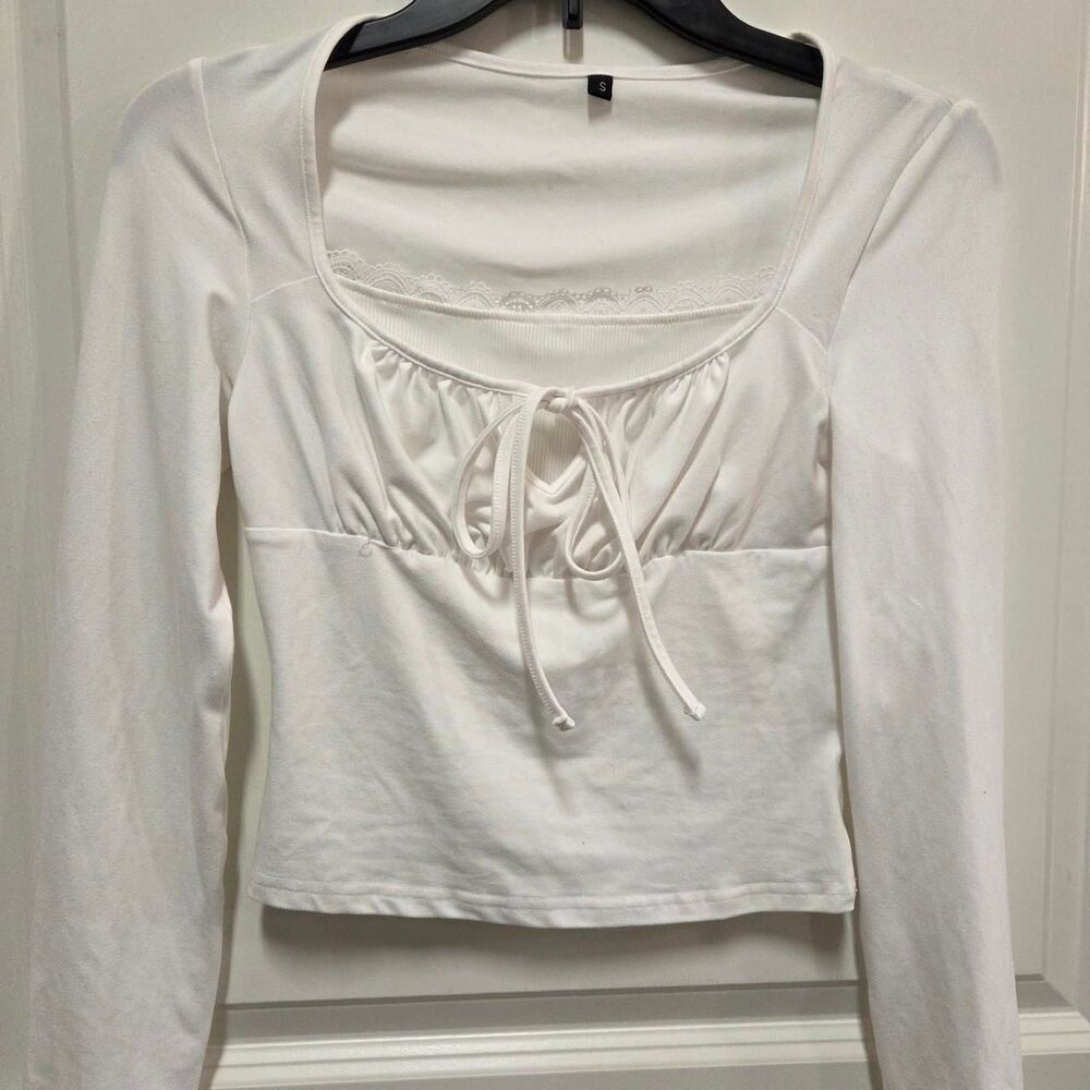Shein Women's White Crop-top